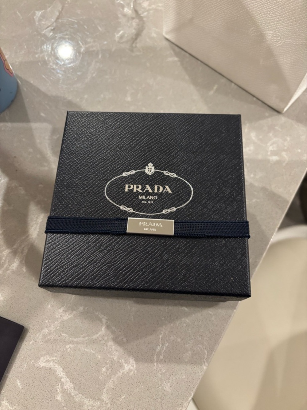 Prada Men’s Belt Reversible Navy/Black 90cm (32-34; approx. 35.5”)